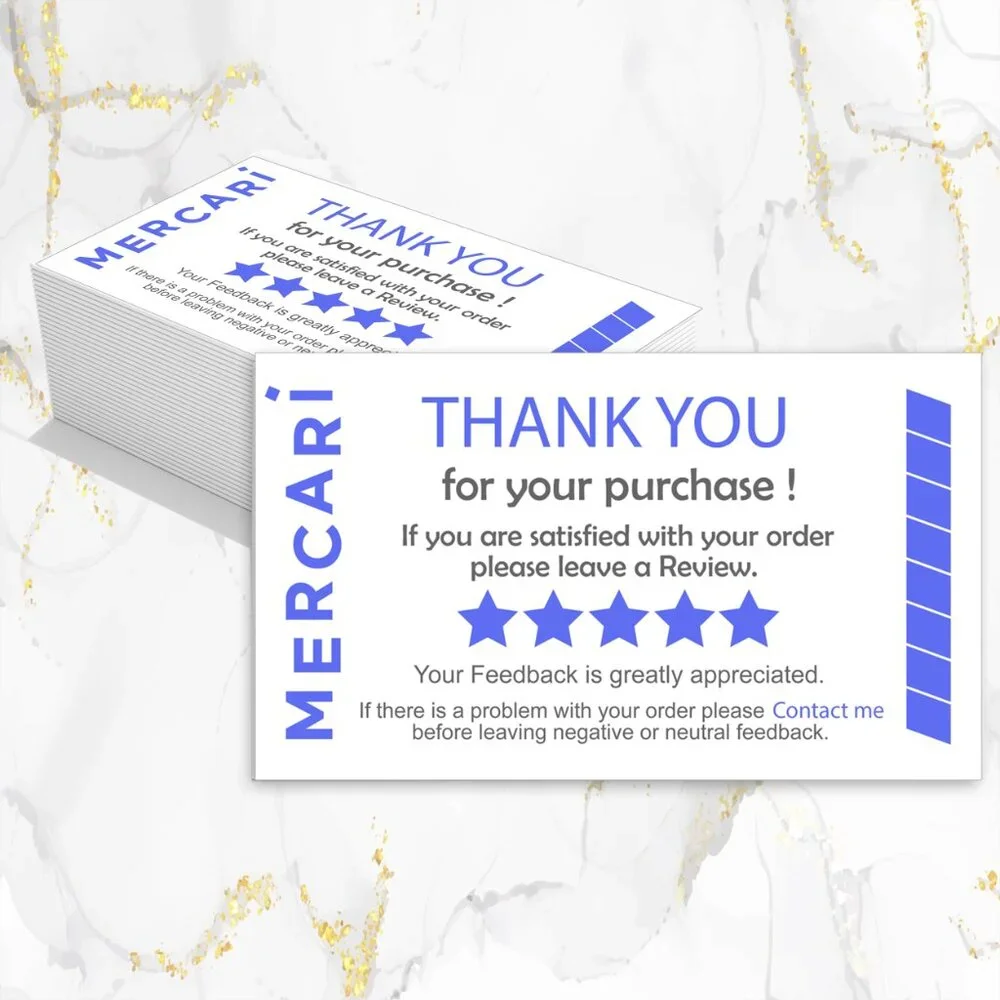 120 MERCARI Thank you cards